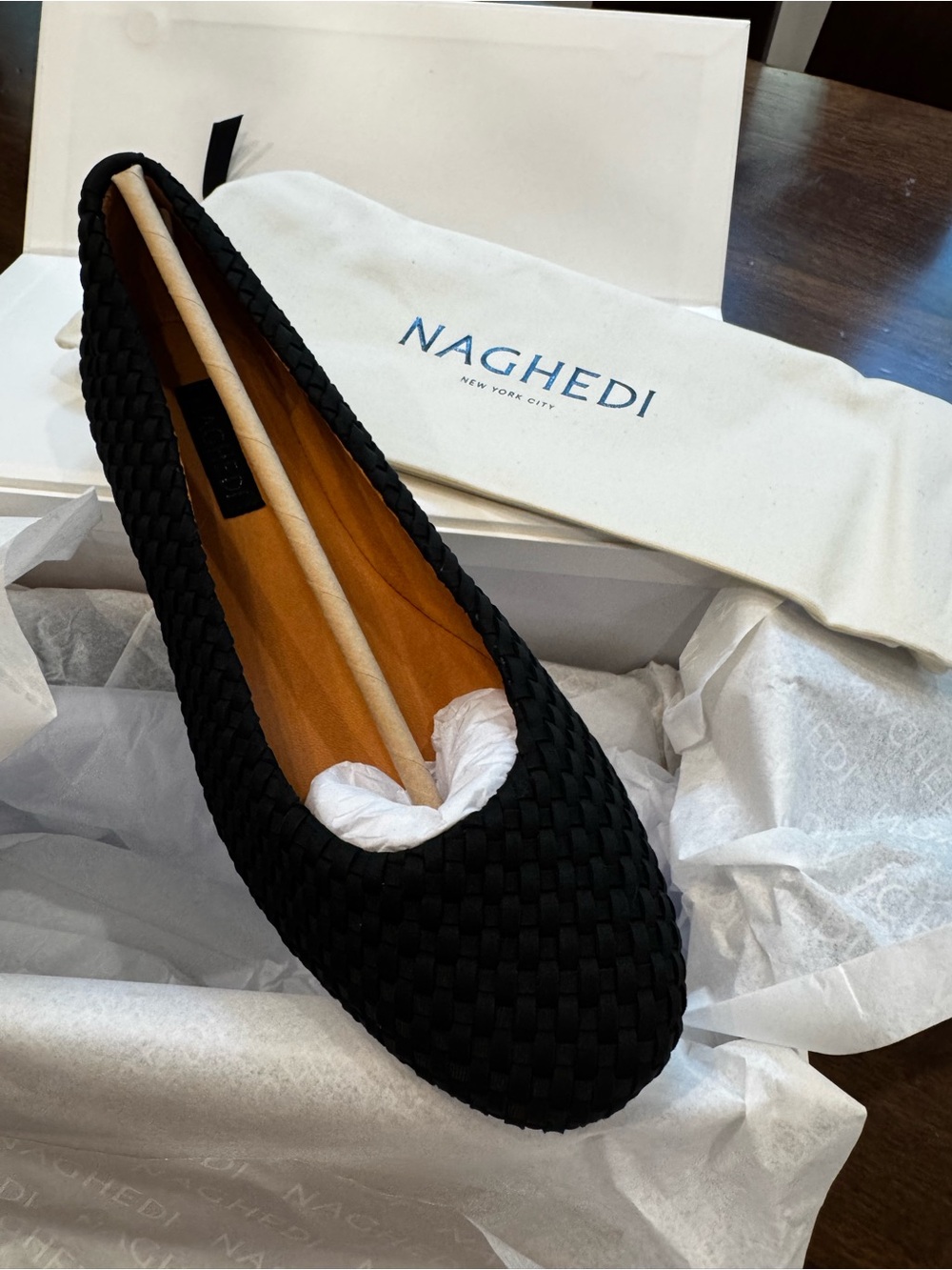 NAGHEDI Nomad Ballet. Onyx. Size 8.5. Brand new. Never out of box. Comfortable!
